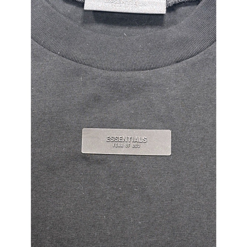 Fear of God Essentials Mens M‎ TShirt Black Crew Neck Short Sleeve Cotton New - Picture 6 of 15